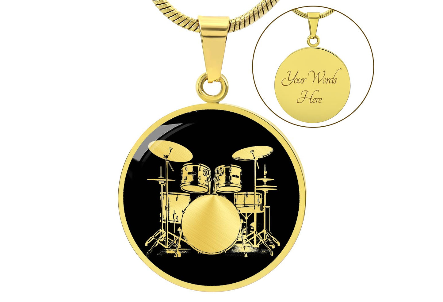 Personalized Drums Necklace