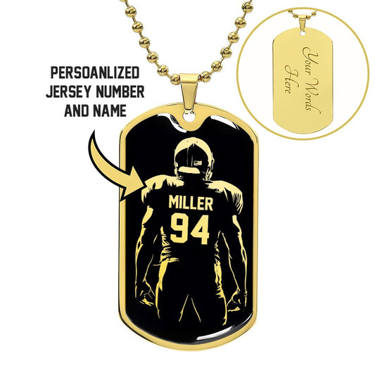 Personalized Football Necklace