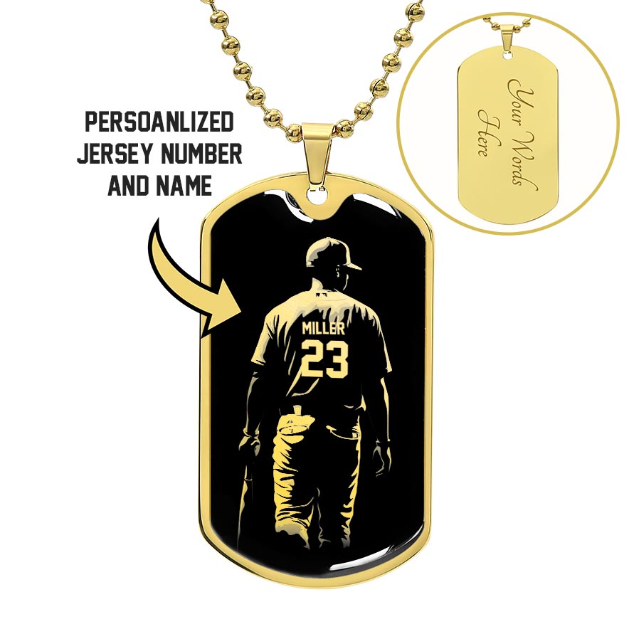 Personalized Baseball Necklace