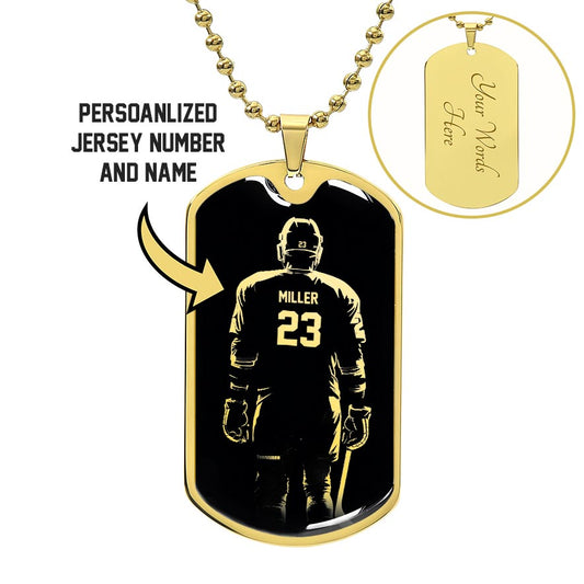 Personalized Hockey Necklace