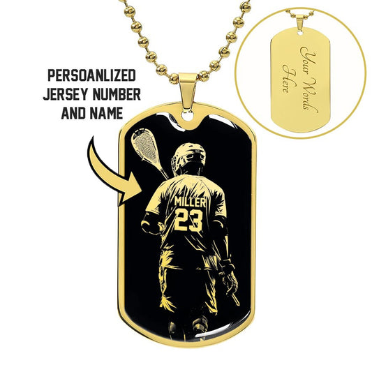 Personalized Lacrosse Necklace
