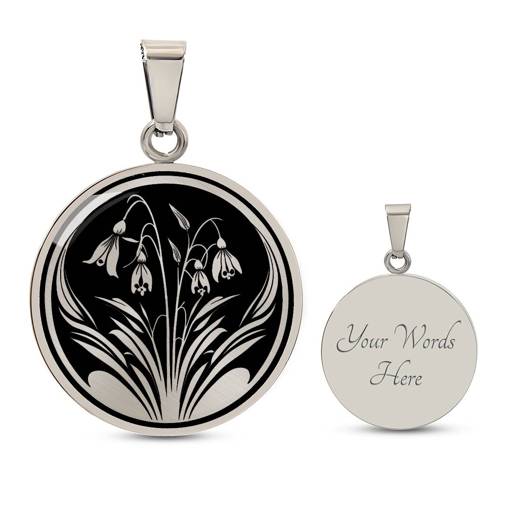 Personalized Snowdrop Necklace