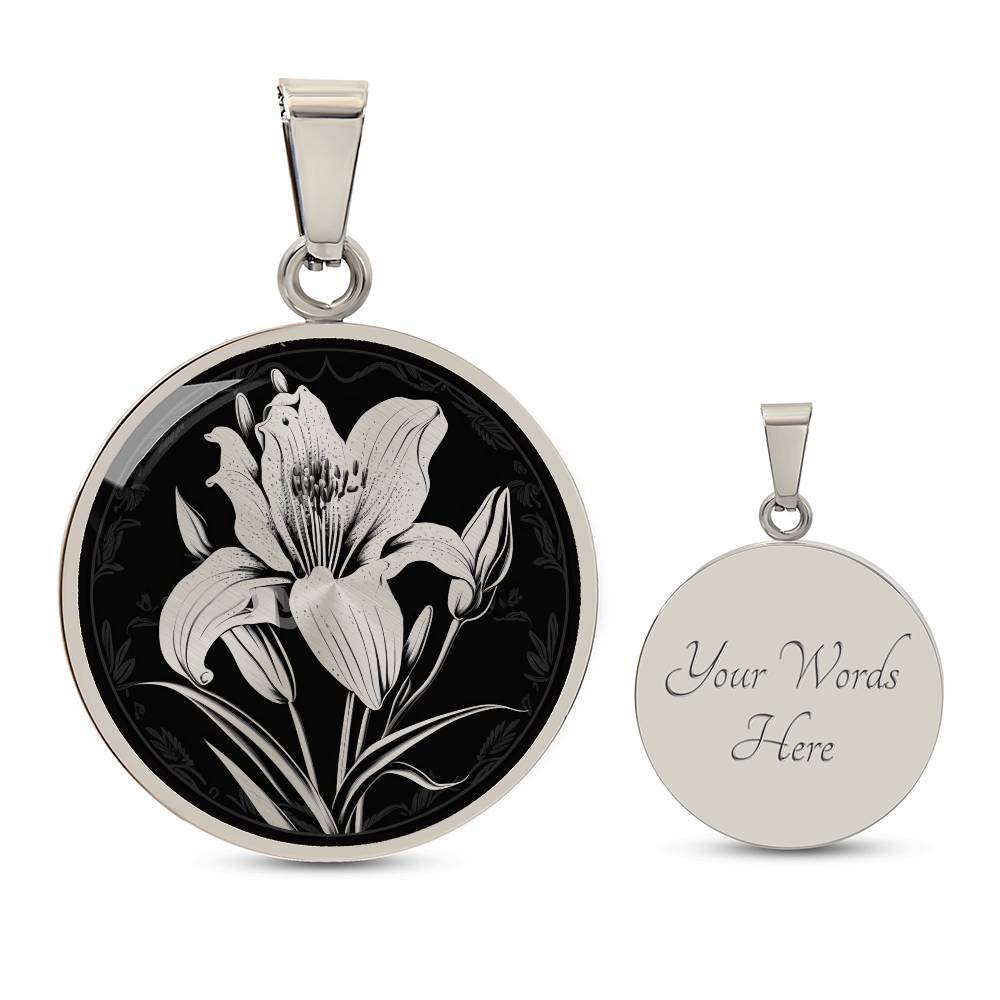 Personalized Lily Necklace