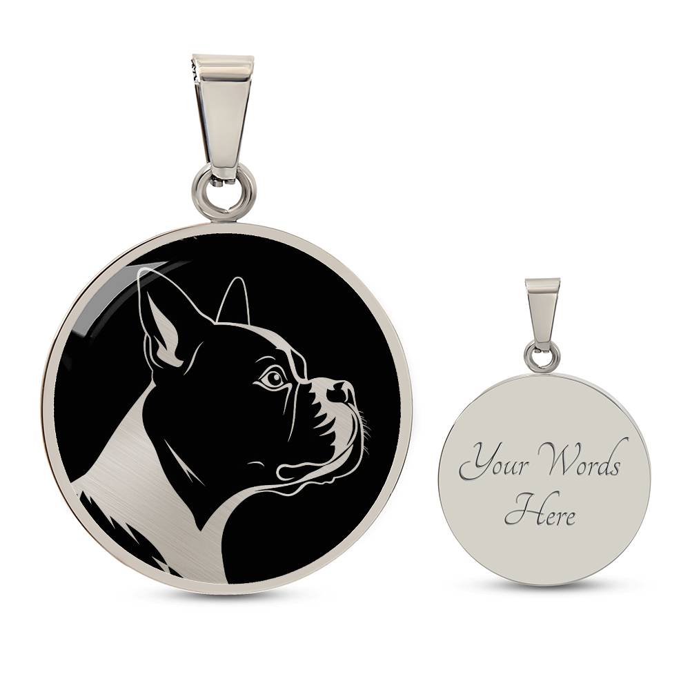 Personalized Boston Terrier Necklace