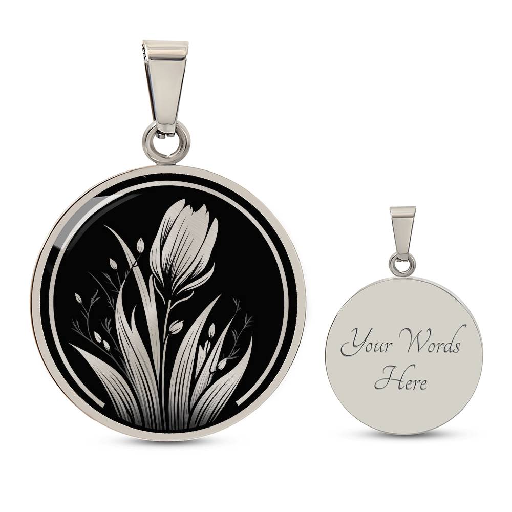 Personalized Crocus Necklace
