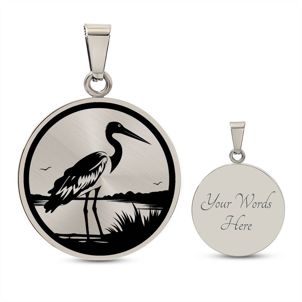Personalized Stork Necklace