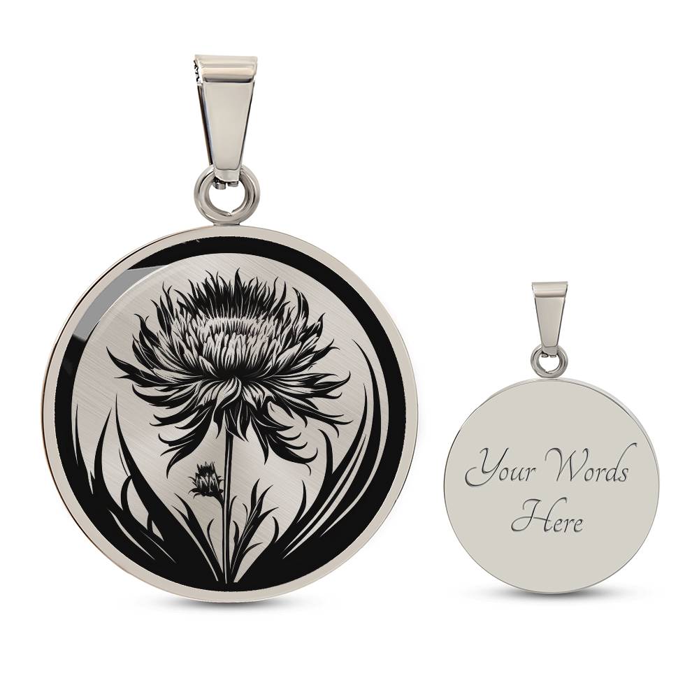 Personalized Cornflower Necklace