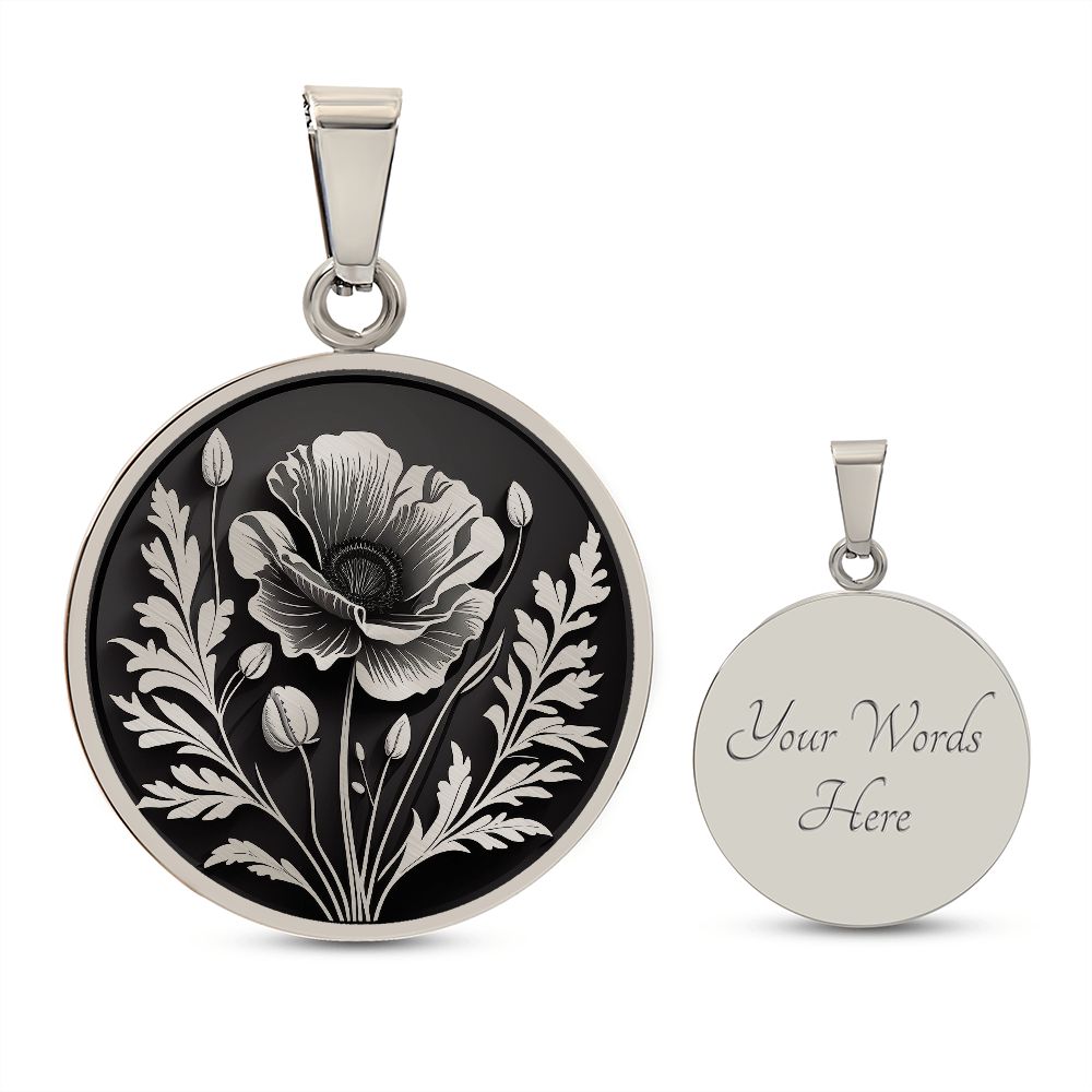 Personalized Poppy Necklace