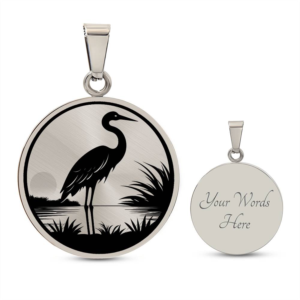 Personalized Egret Necklace