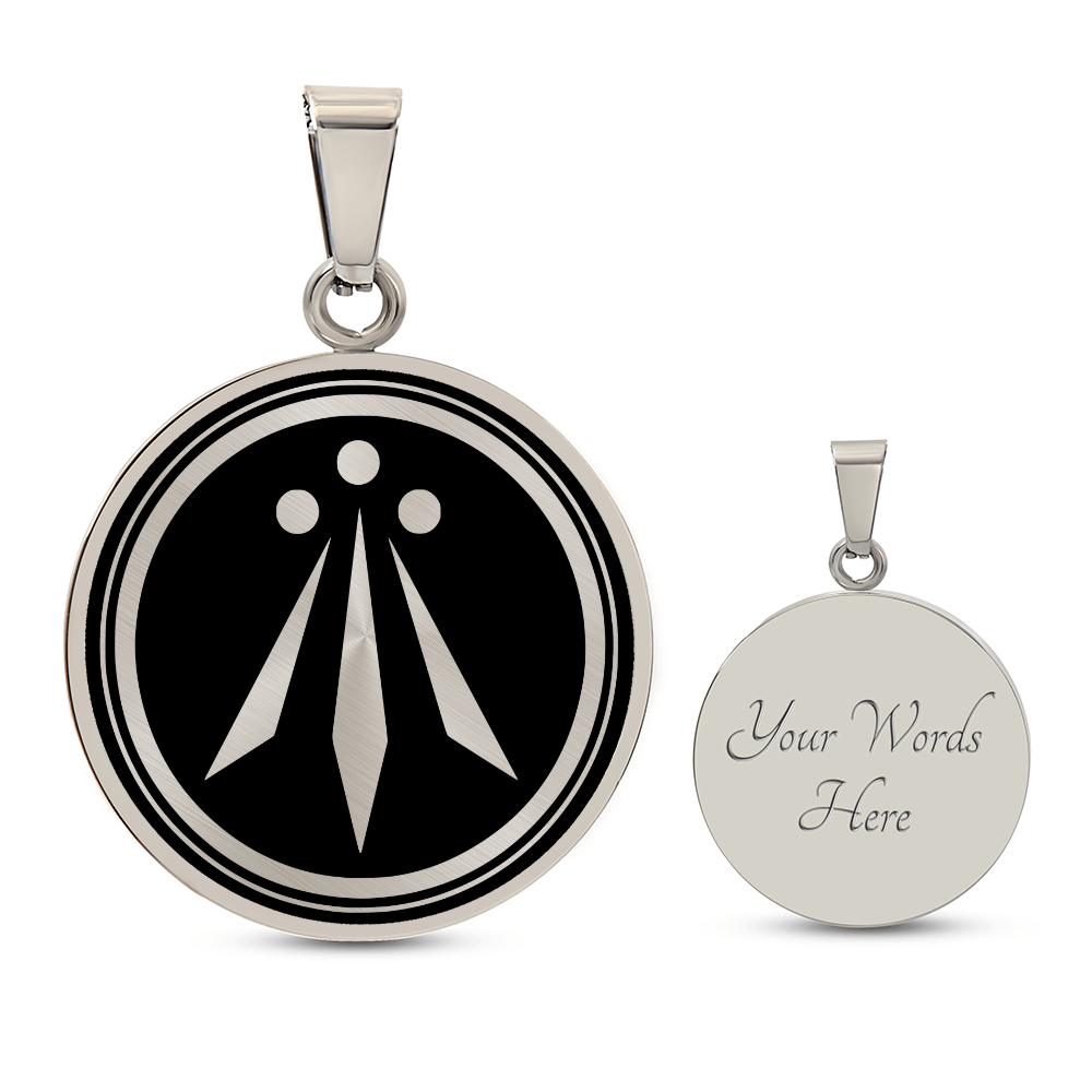 Personalized Awen Necklace - Druid Pendant
