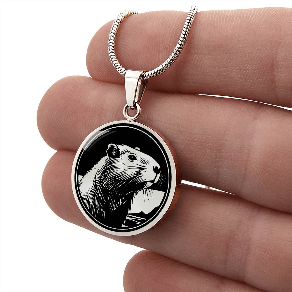 Personalized Capybara Necklace