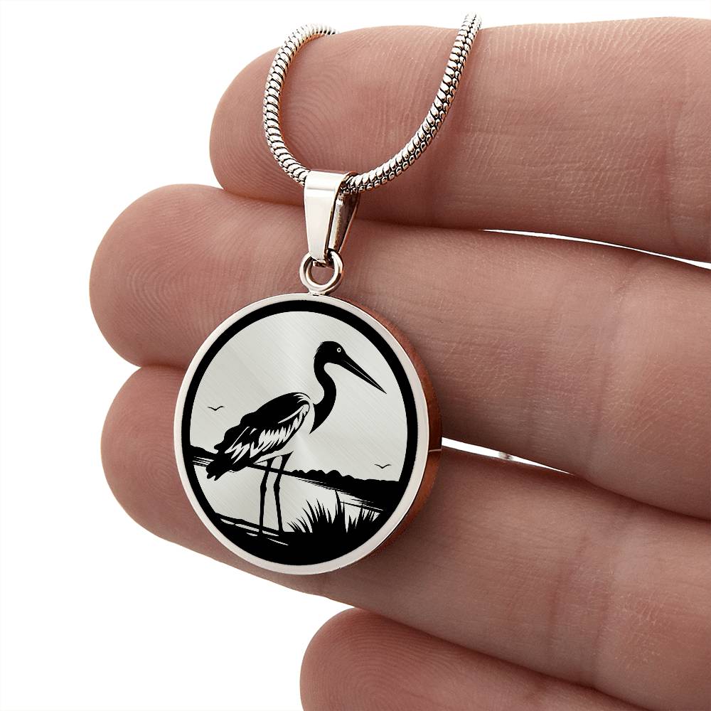 Personalized Stork Necklace