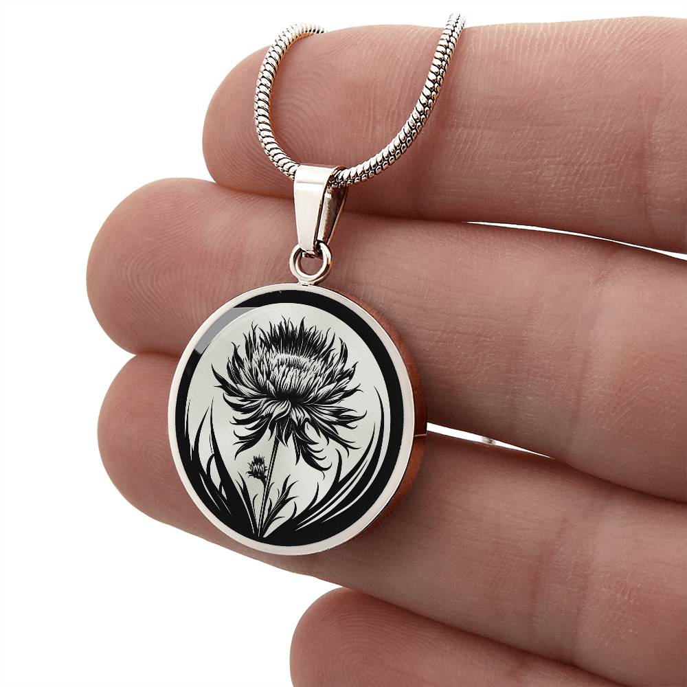 Personalized Cornflower Necklace