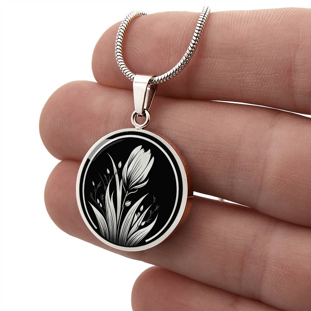 Personalized Crocus Necklace
