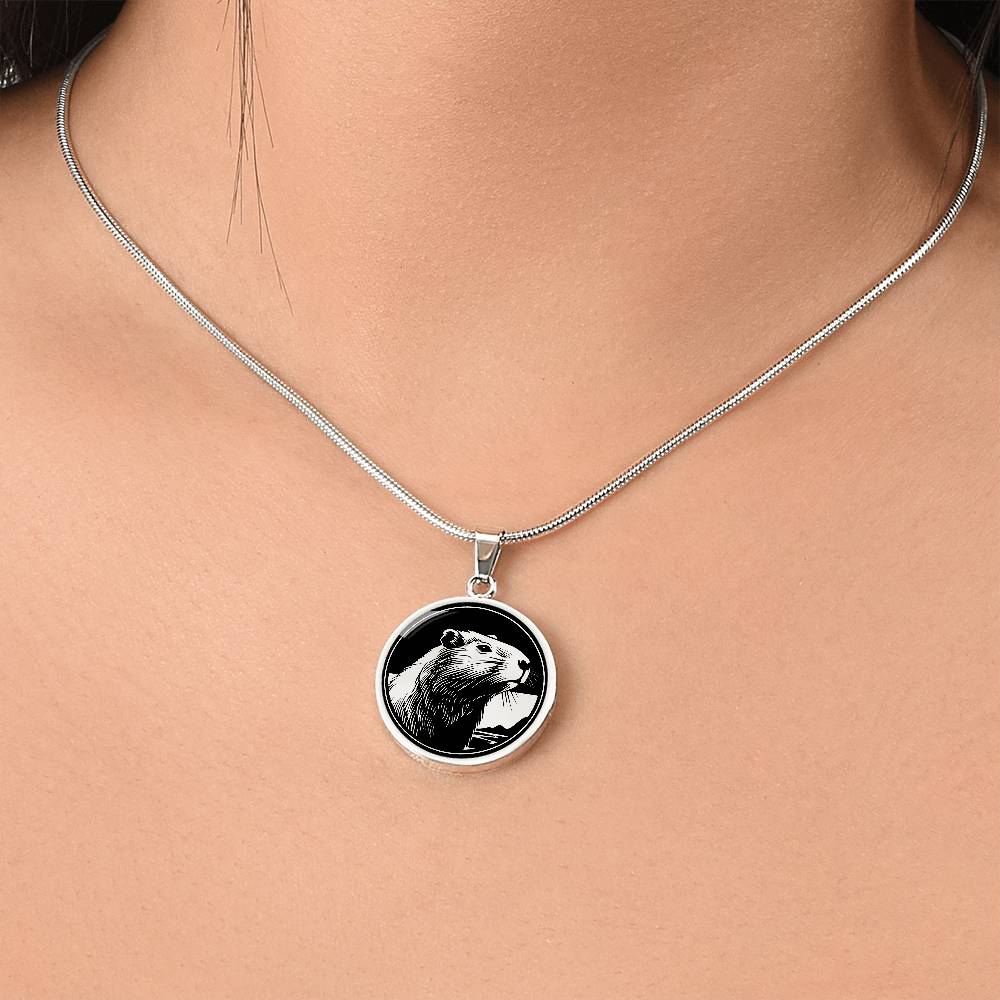 Personalized Capybara Necklace