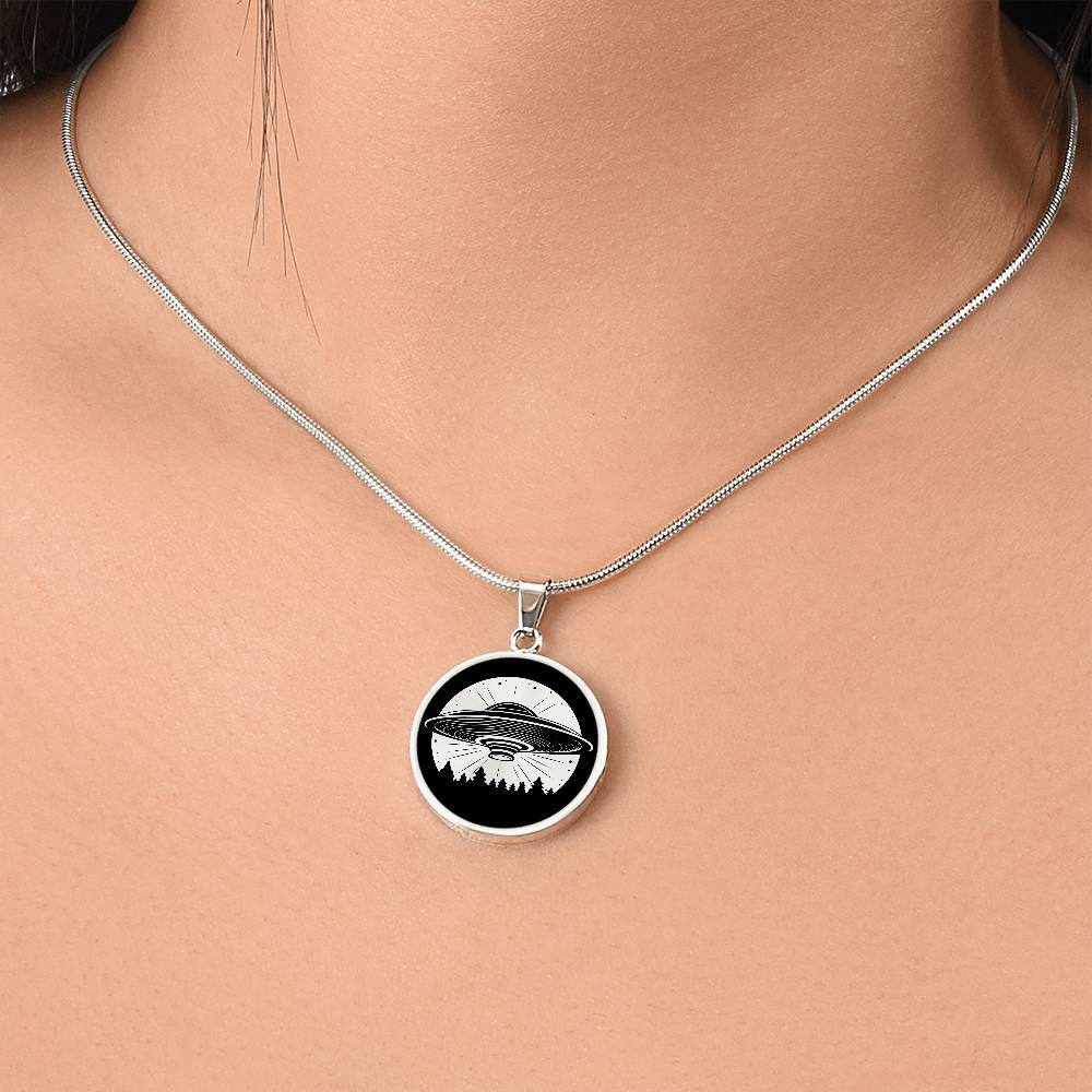 Personalized UFO Necklace
