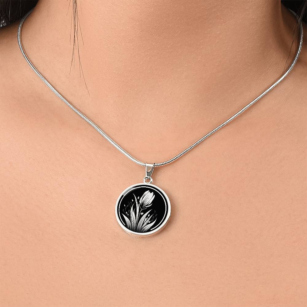 Personalized Crocus Necklace
