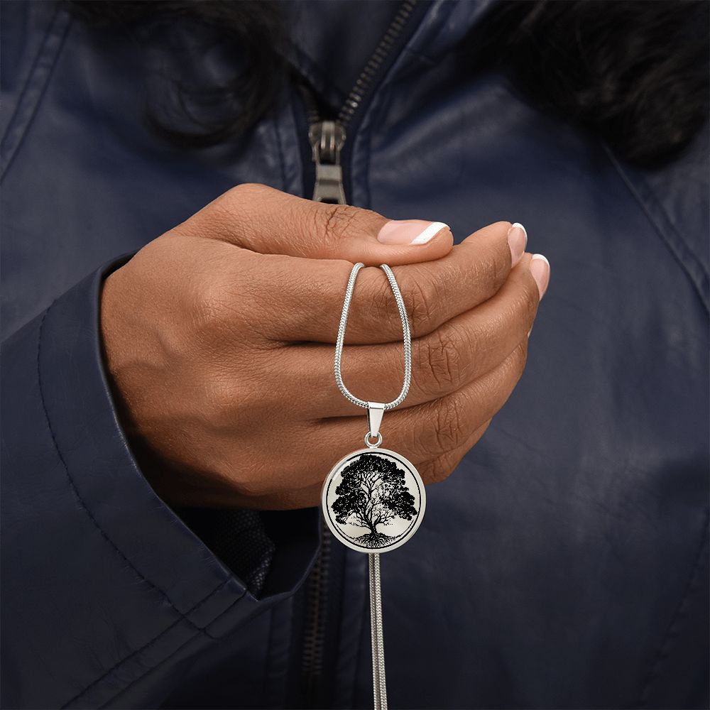 Personalized Oak Tree Necklace