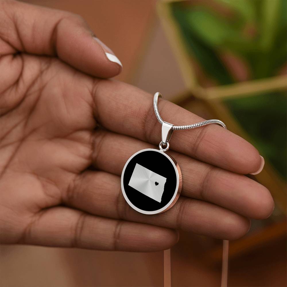 North Dakota Necklace - North Dakota Gift