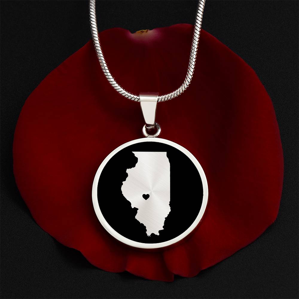 Illinois Necklace - Illinois Gift