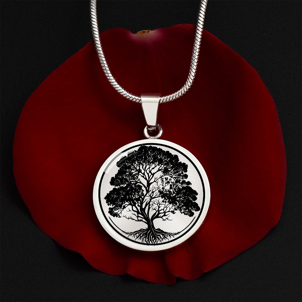 Personalized Oak Tree Necklace