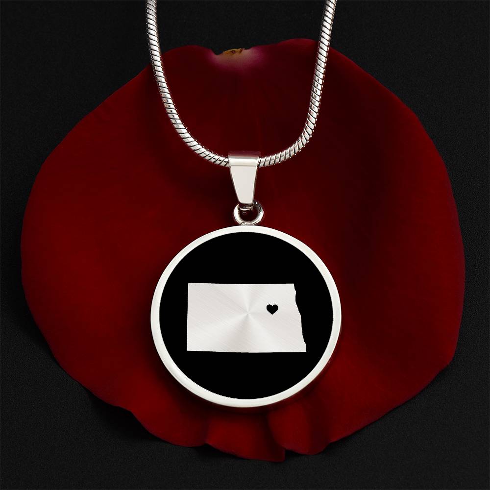 North Dakota Necklace - North Dakota Gift