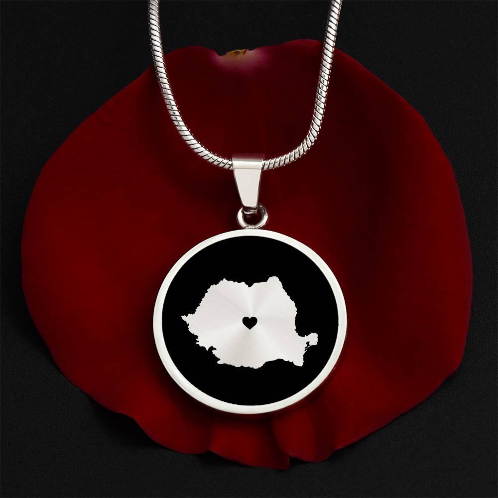Romania Necklace - Romania Gift