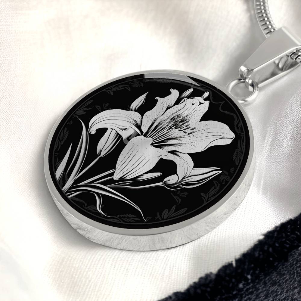 Personalized Lily Necklace