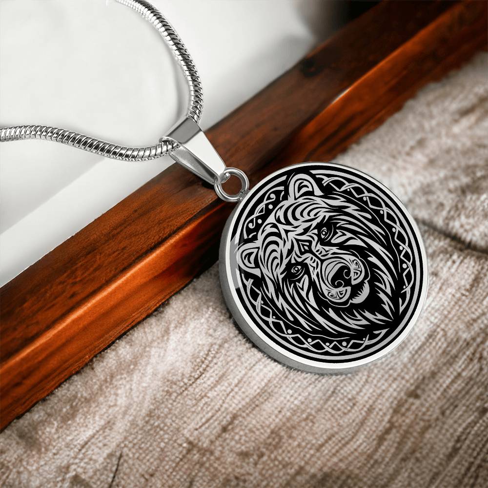 Personalized Celtic Bear Necklace
