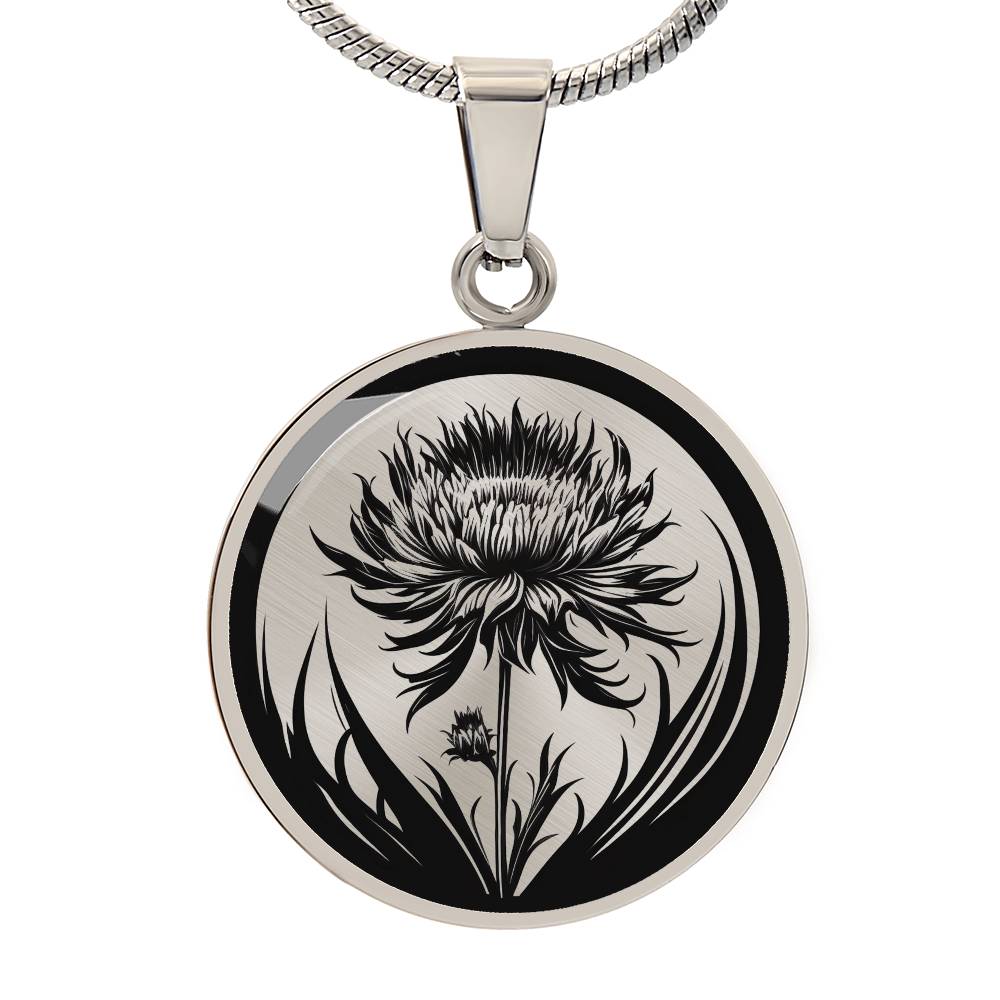 Personalized Cornflower Necklace