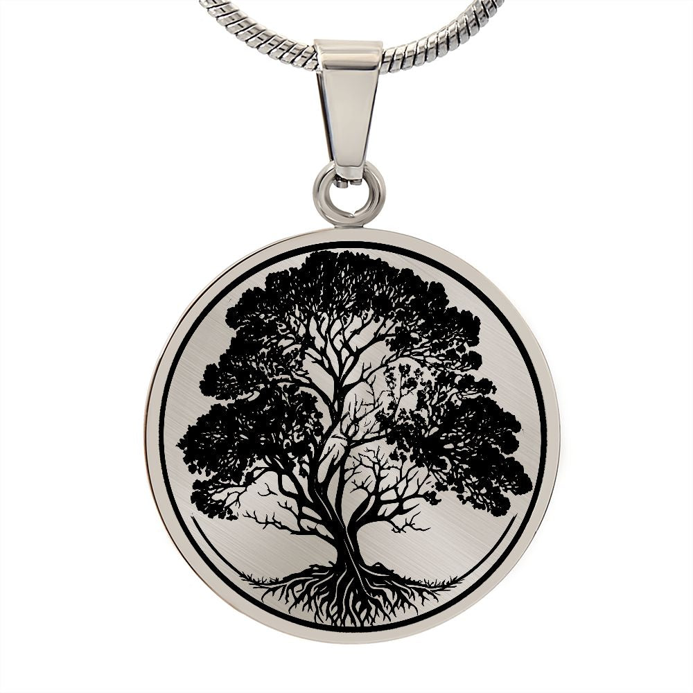 Personalized Oak Tree Necklace