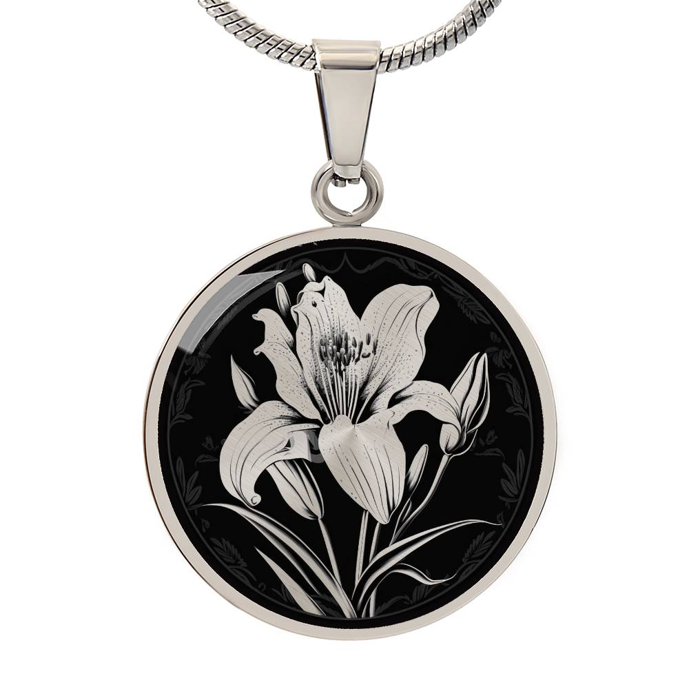 Personalized Lily Necklace