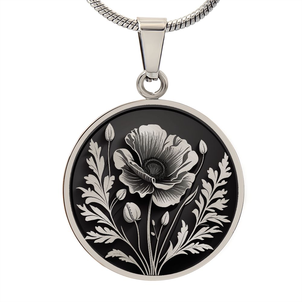 Personalized Poppy Necklace