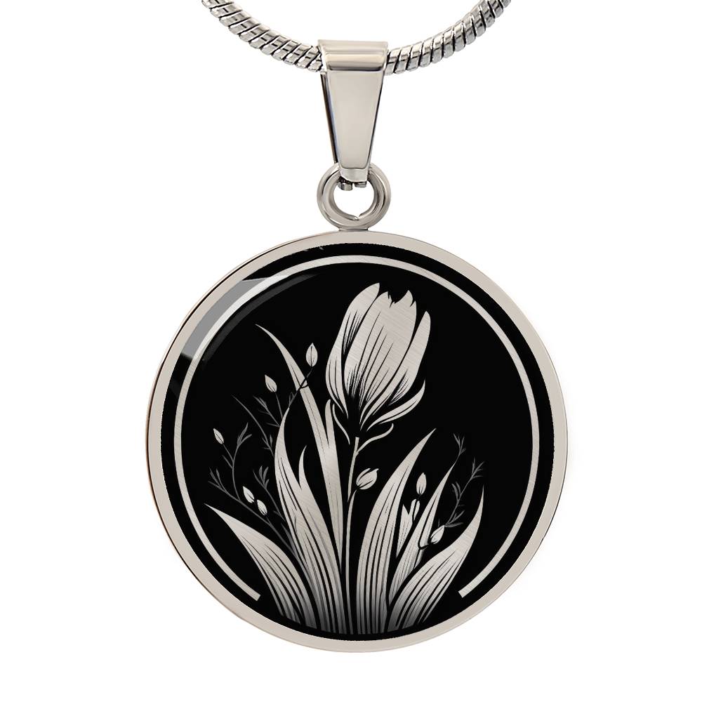 Personalized Crocus Necklace