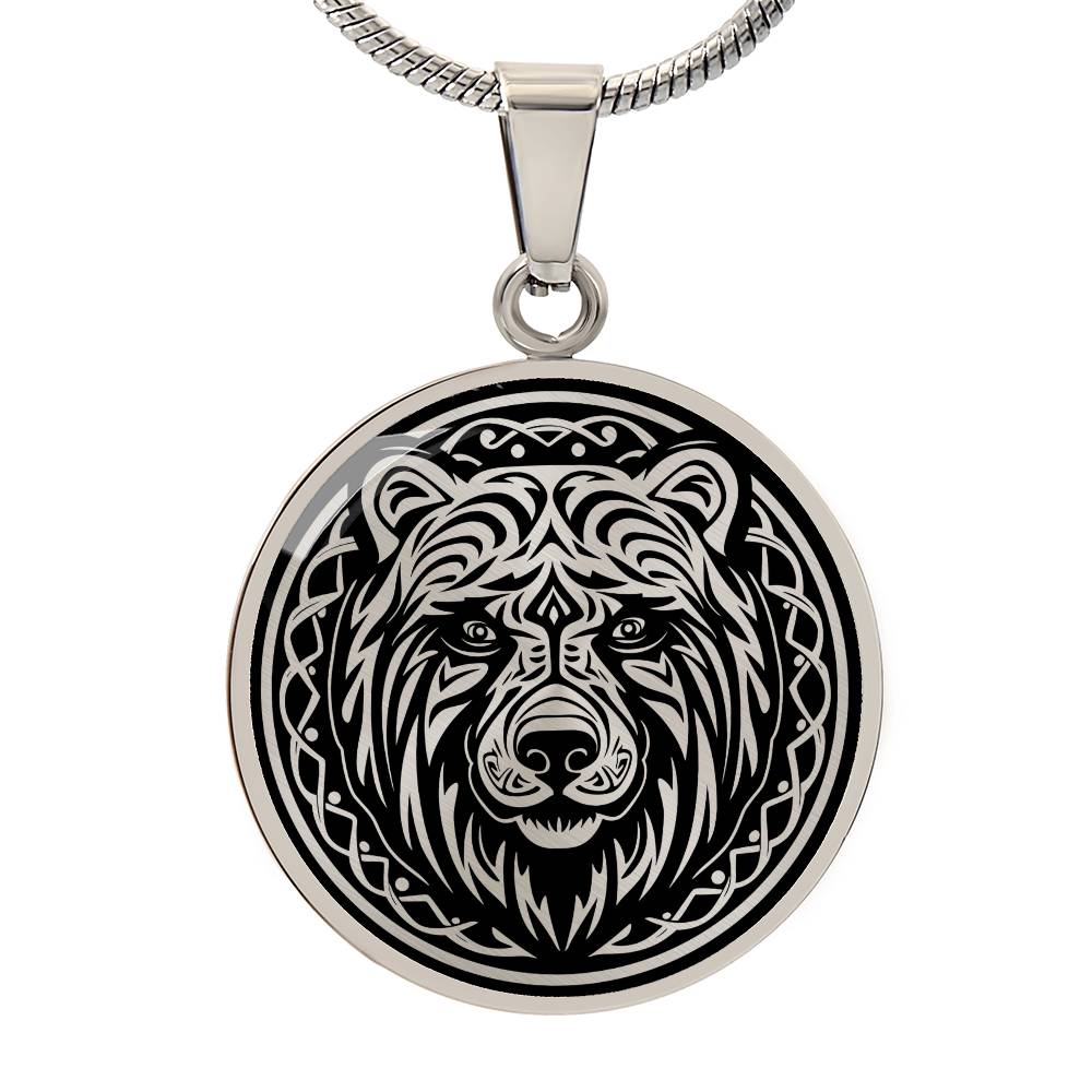 Personalized Celtic Bear Necklace
