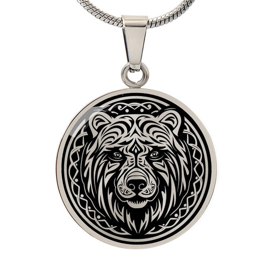 Personalized Celtic Bear Necklace