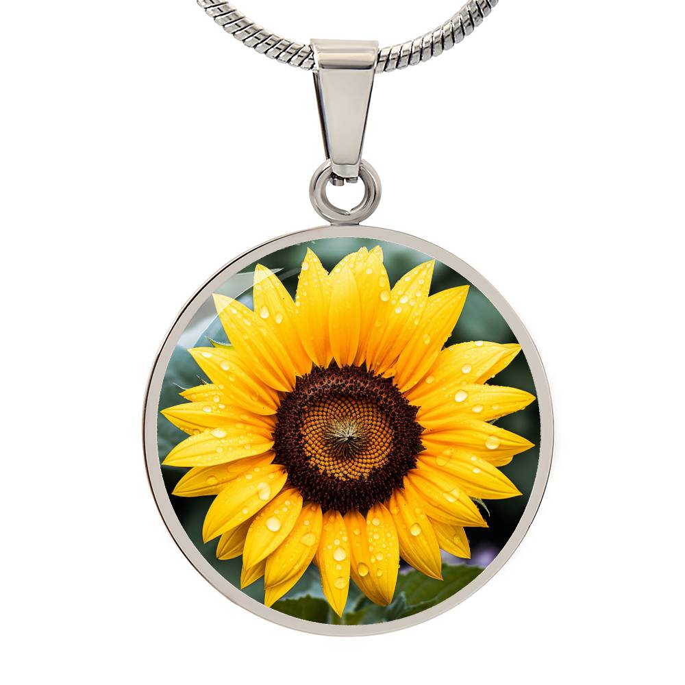 Personalized Sunflower Necklace