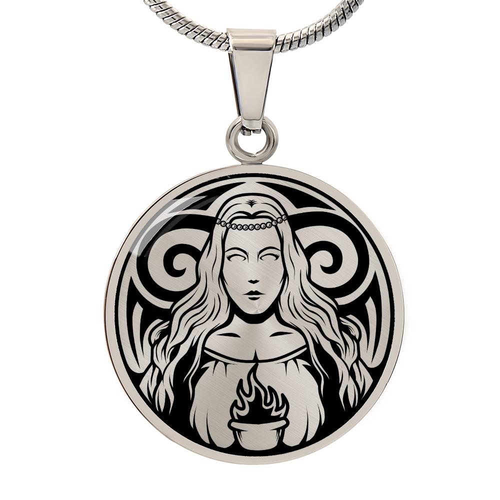 Brighid necklace - Celtic Hearth Goddess