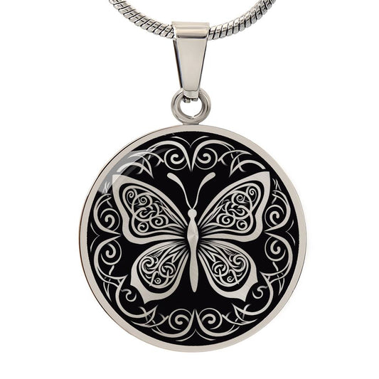 Personalized Celtic Butterfly Necklace