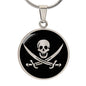 Jolly Roger Necklace - Calico Jack Rackham Pirate Flag