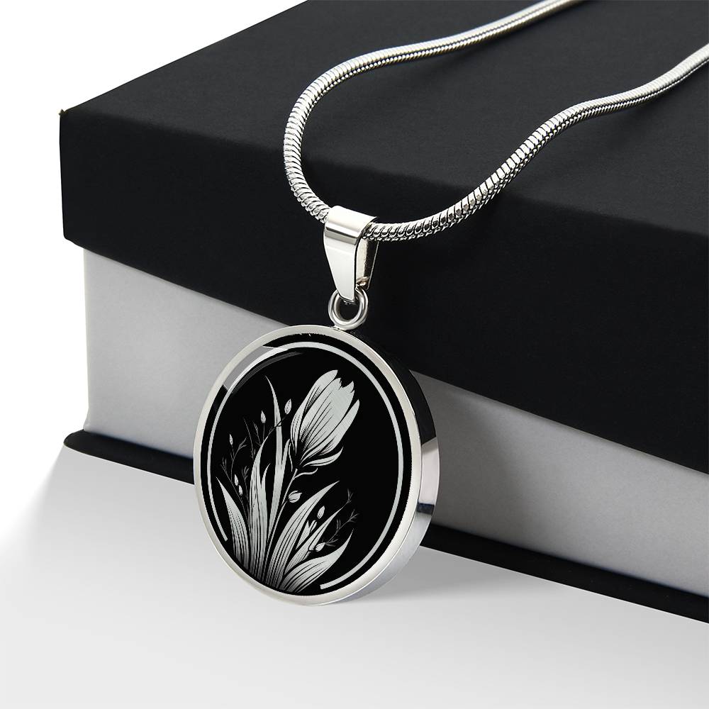 Personalized Crocus Necklace