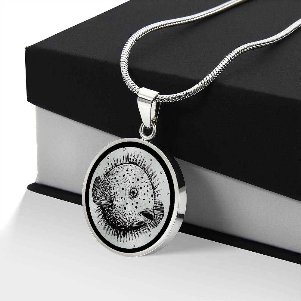 Personalized Puffer Fish Necklace