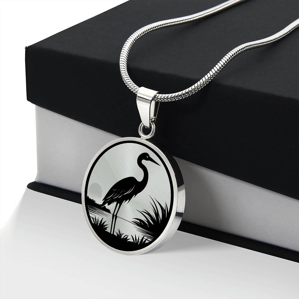 Personalized Egret Necklace