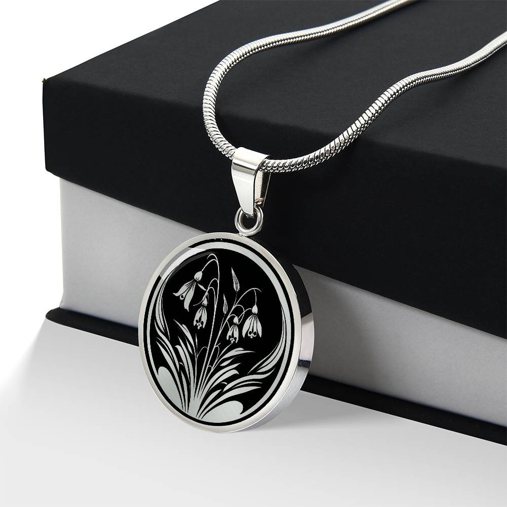 Personalized Snowdrop Necklace