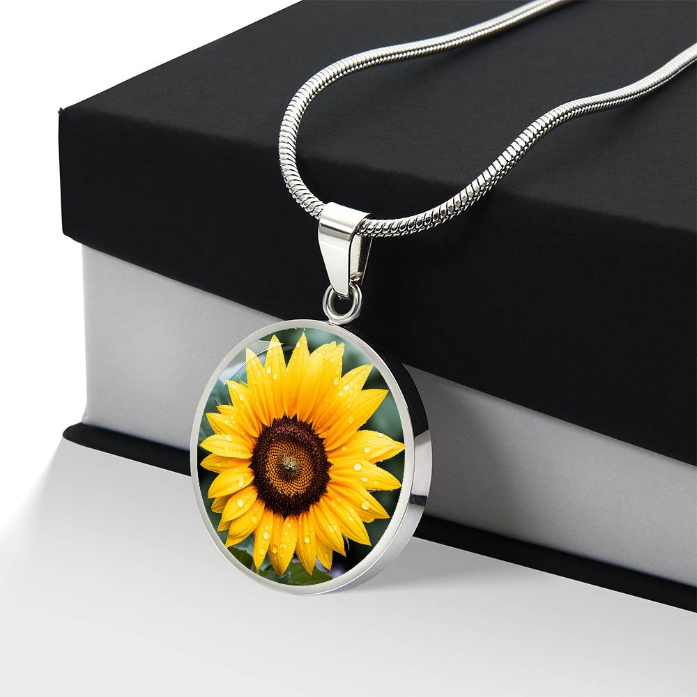 Personalized Sunflower Necklace