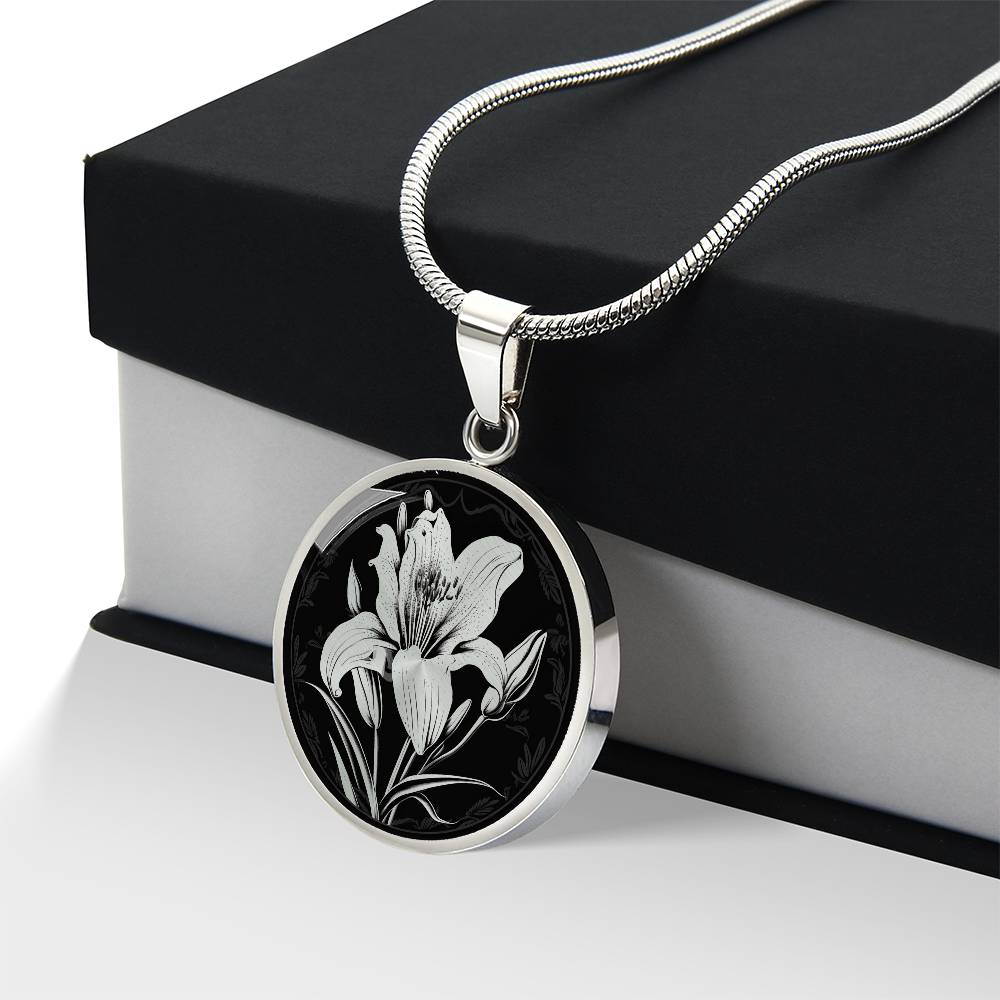 Personalized Lily Necklace