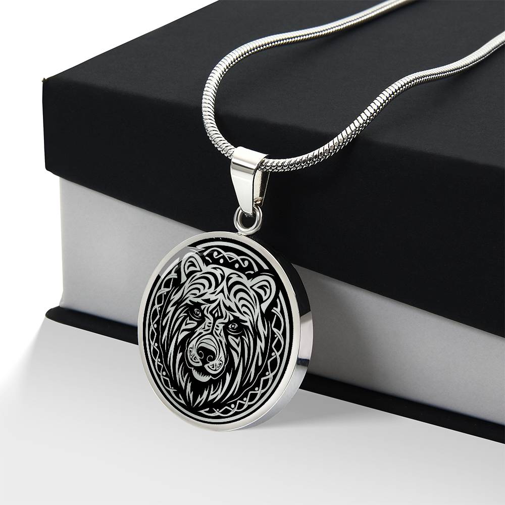 Personalized Celtic Bear Necklace
