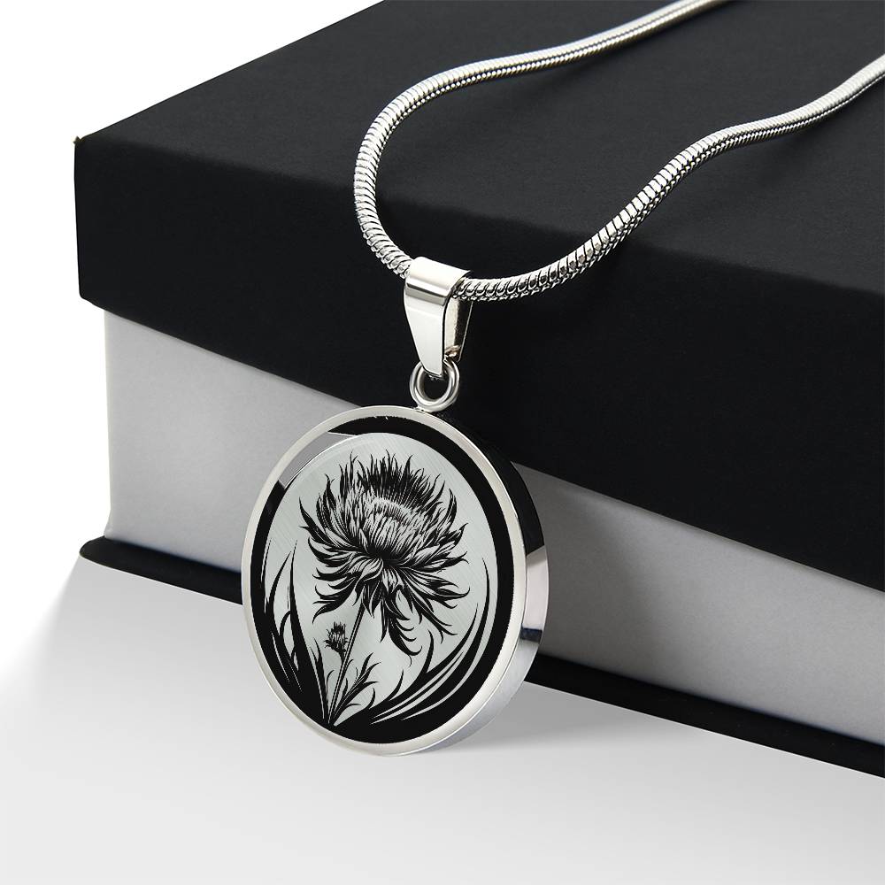 Personalized Cornflower Necklace