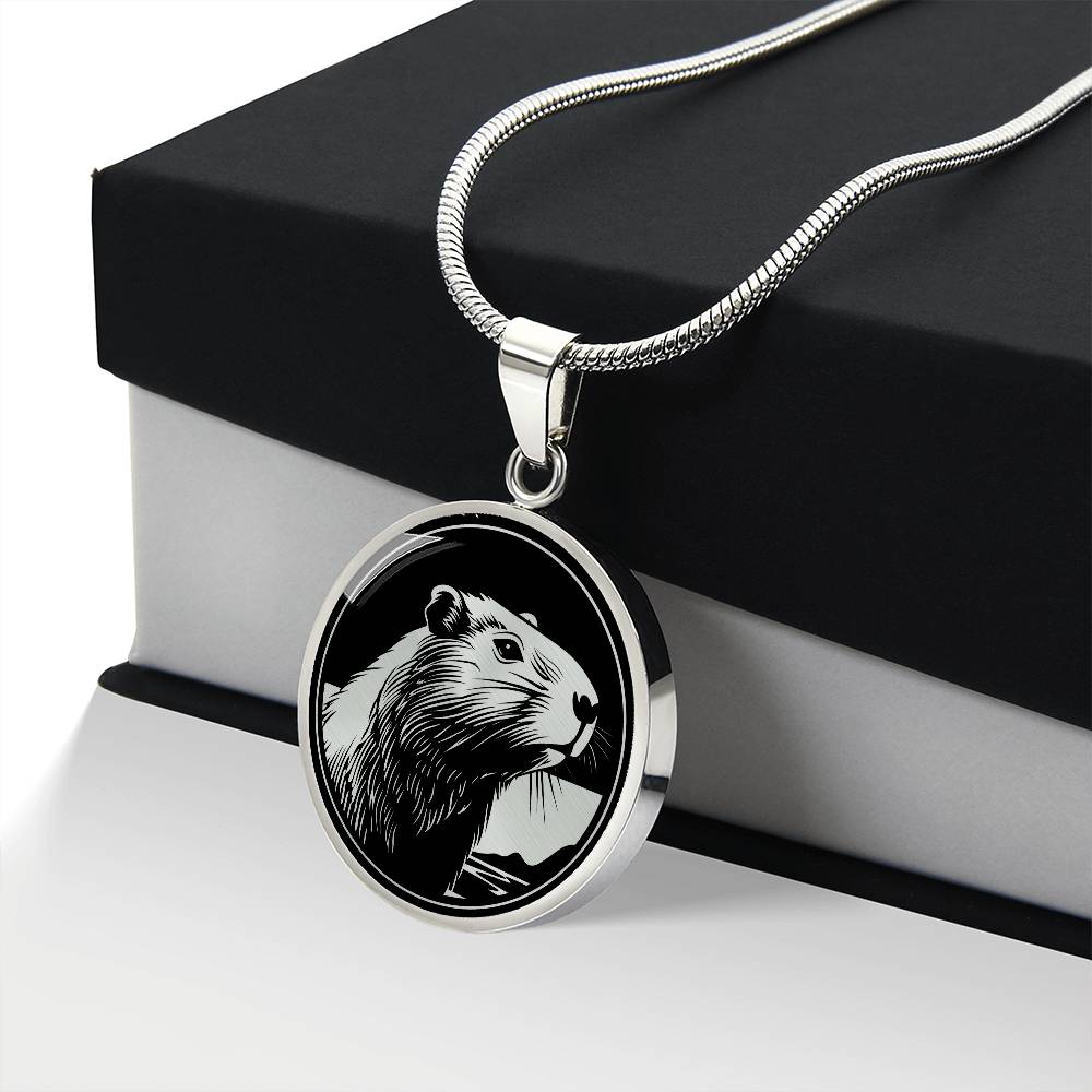 Personalized Capybara Necklace
