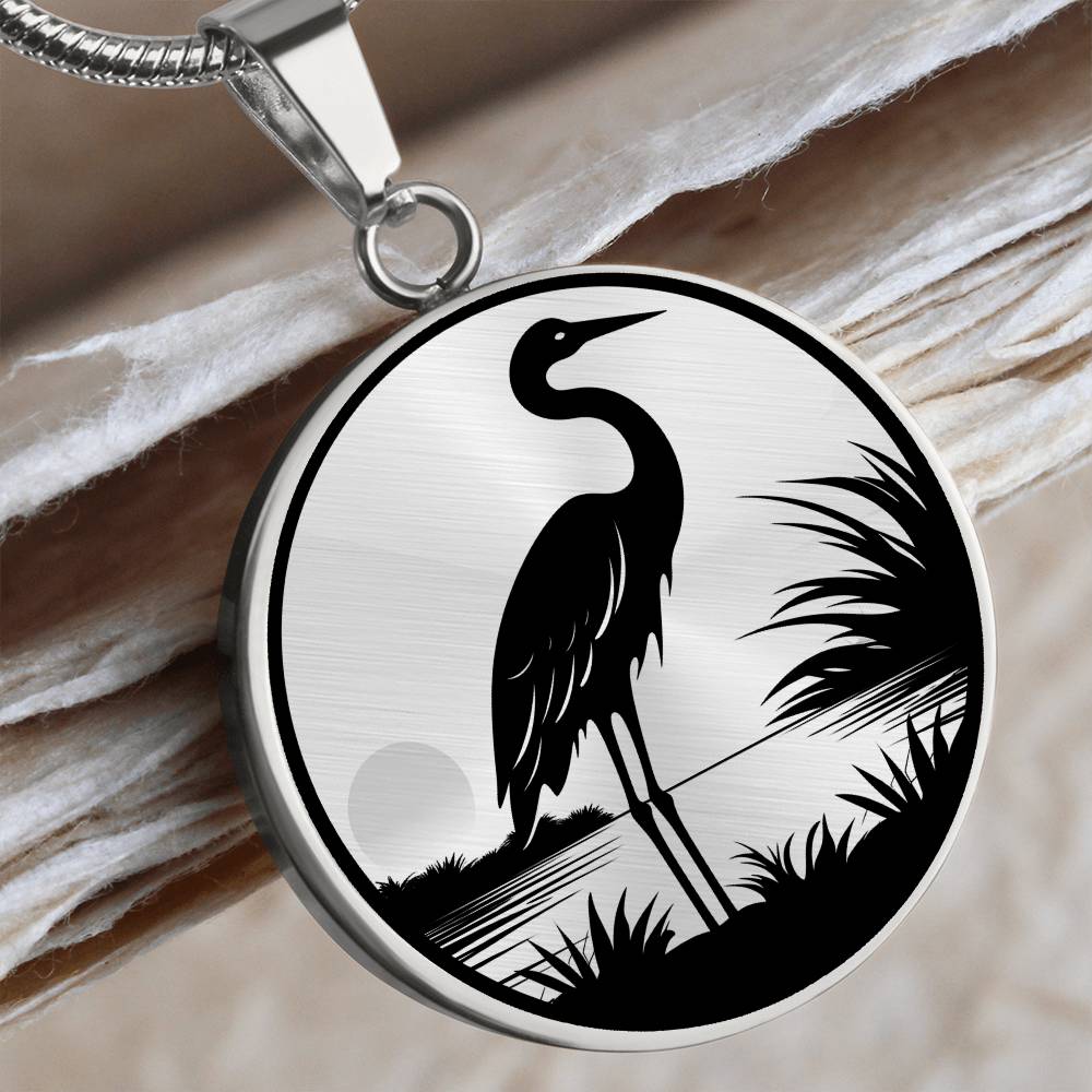 Personalized Egret Necklace